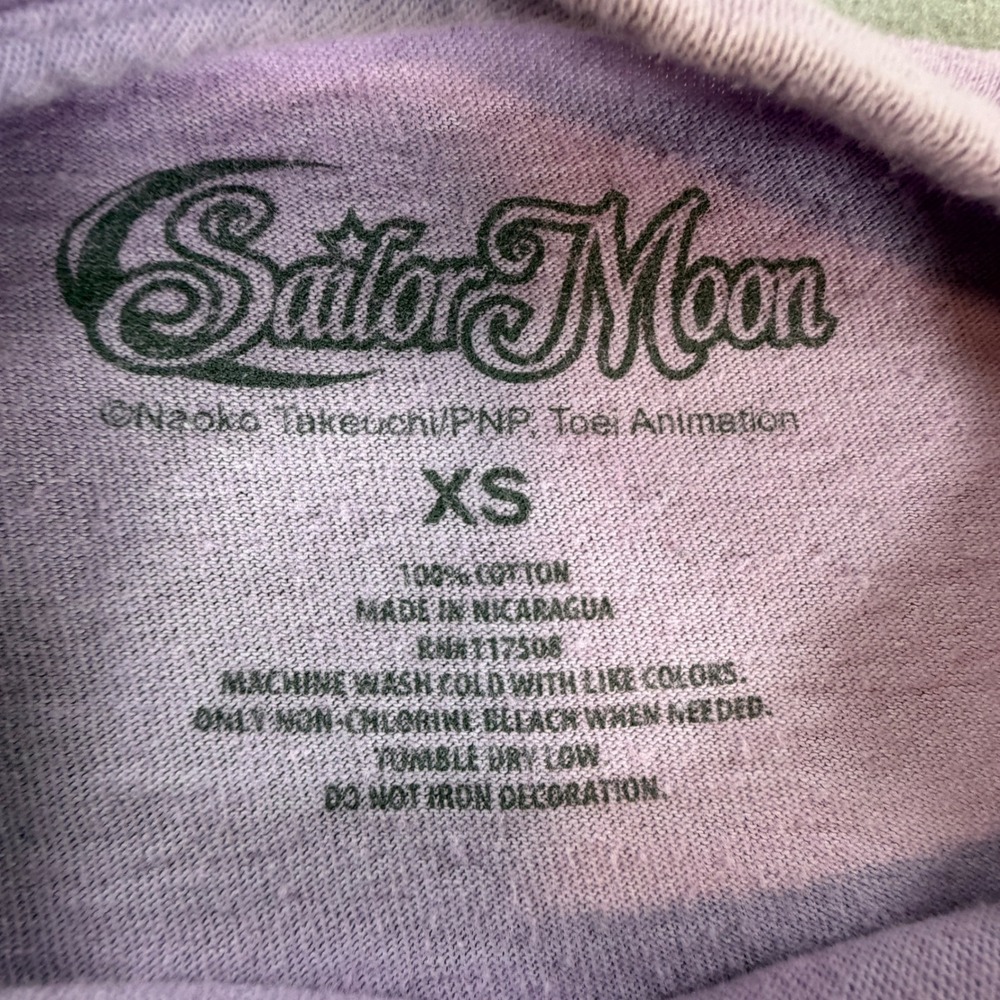 Sailor Moon Pretty Guardian Long‎ Sleeve Graphic Tee Purple Womens XS - Picture 3 of 6